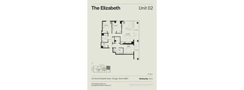 A floor plan for a unit at Sterling Bay Home.