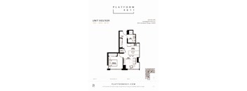 the floor plan of unit xoxo at Platform 4611, Chicago Illinois