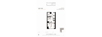 Studio floor plan of unit x96 at Platform 4611, Chicago, IL