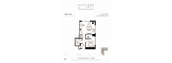 a floor plan of unit x12 at Platform 4611, Chicago