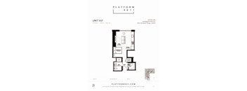the floor plan of unit x77  at Platform 4611, Chicago, IL 60640