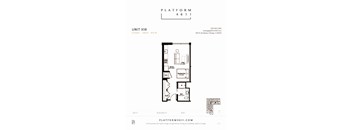 a floor plan of unit x18 at Platform 4611, Chicago, IL