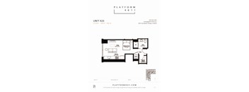 a floor plan of unit x23 at Platform 4611, Illinois, 60640