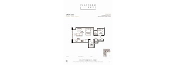 the floor plan of unit x25 at Platform 4611, Chicago, IL