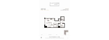 the ninth floor plan of unit x26 at Platform 4611, Chicago, 60640