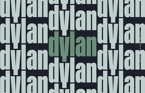 a repeating pattern with white and green words on a black background