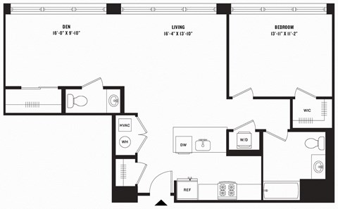 a blueprint of a floor plan with a bedroom and a bathroom