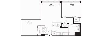 1 bedroom, 1.5 bath with a den