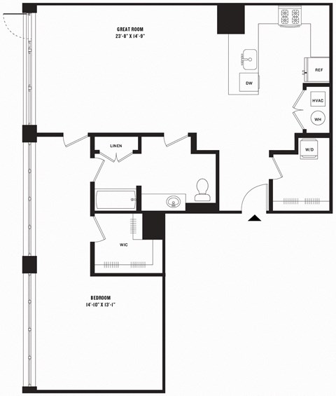 a blueprint of a floor plan of a house with a staircase