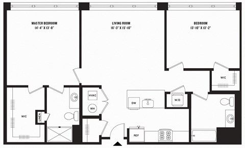 a blueprint of a floor plan with an open floor plan of a house