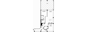 A floor plan of a house with a master bedroom, a living room, a study, a kitchen, a dining room, and a terrace.