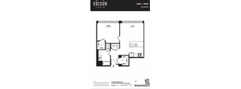 a floor plan of the edison lofts apartments