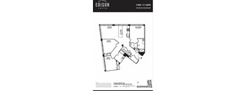 a floor plan of a bedroom apartment