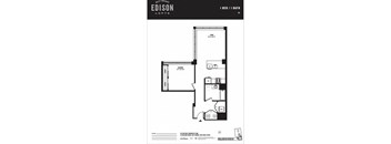 a floor plan of a bedroom apartment