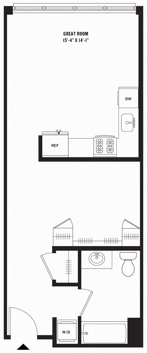 a blueprint of a floor plan with a bathroom and a kitchen