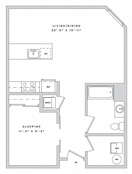 a floor plan of a small apartment