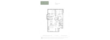 a floor plan of a home with a blue and white floor