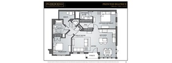 A floor plan of an apartment at Florin Hill Apartment Homes.