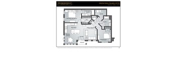 A floor plan of an apartment named Princess Charlotte.