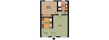 a floor plan of a small apartment