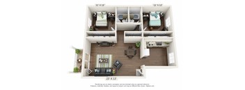 a floor plan of the villas at houston levee west apartments in cordova,