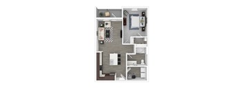 a floor plan of a one bedroom apartment