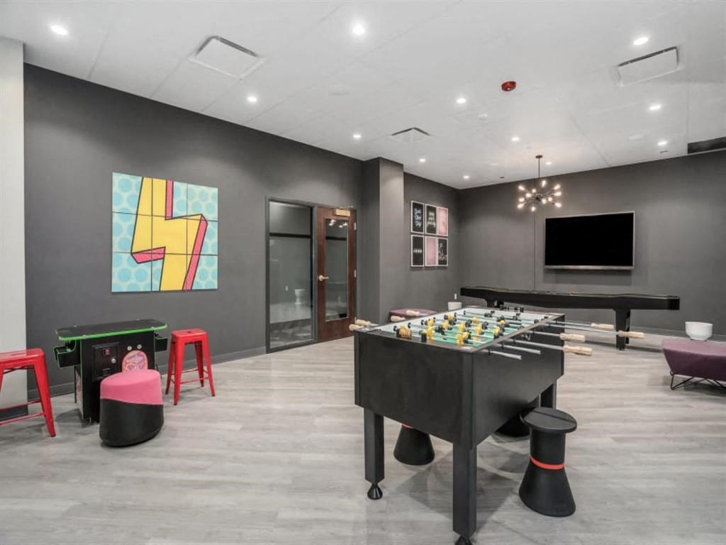 play a game of foosball in our games room