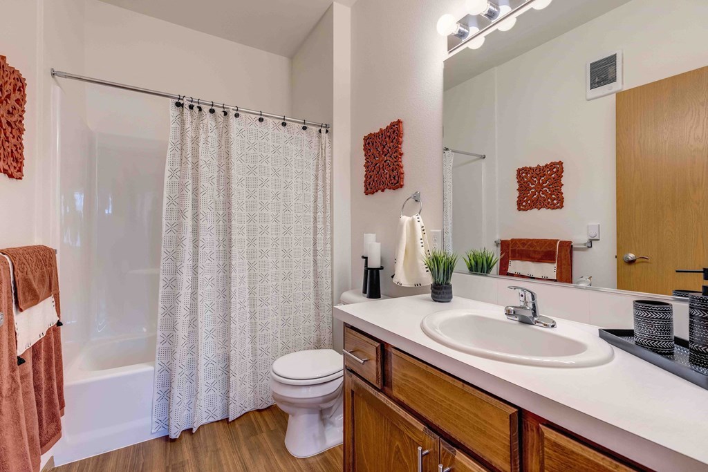 our apartments offer a bathroom with a bathtub
