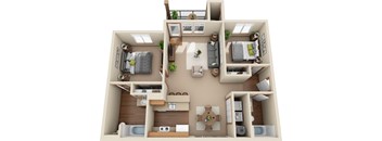 2 Bedroom floor plan image