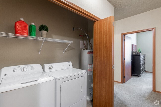 our apartments have a laundry room with a washer and dryer