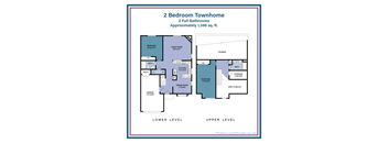 2 Bedroom Townhome with Garage 1,398 sq ft