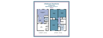 3 Bedroom Townhome Floor Plan