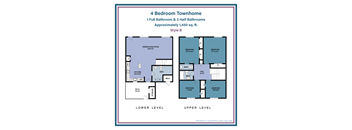 4 Bedroom Townhome Style B