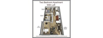 Two Bedroom Residences with Lofts  Classic Loft Style