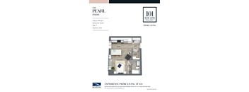 The pearl, studio apartment floor plan