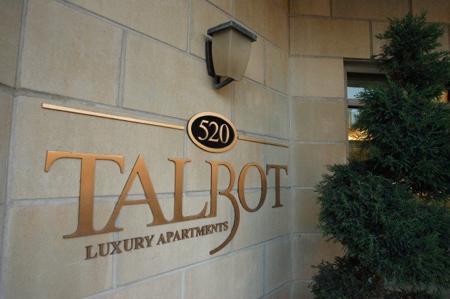 a sign on the side of a building