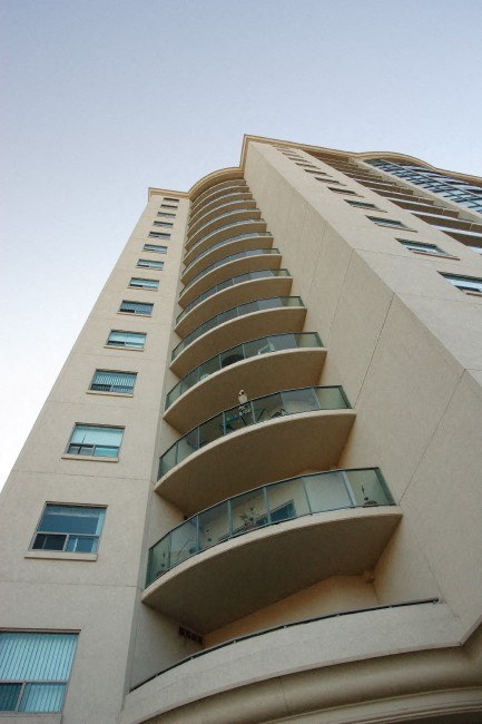 a photo of the top of a tall building