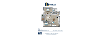 The Duncan floorplan - barrier free two bedroom.