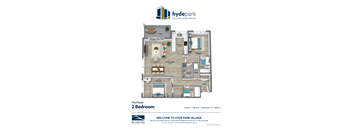 E2 Porter Floor Plan at 1600 Hyde Park Village Apartments, London, ON N6H 0L5