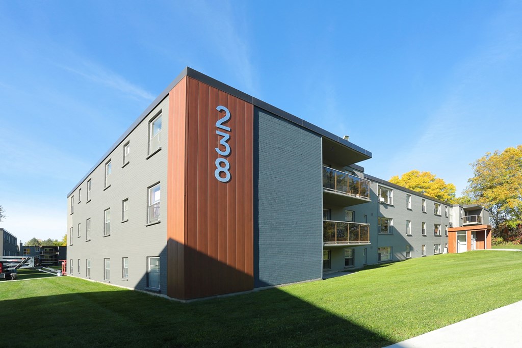 a view of the back of the building