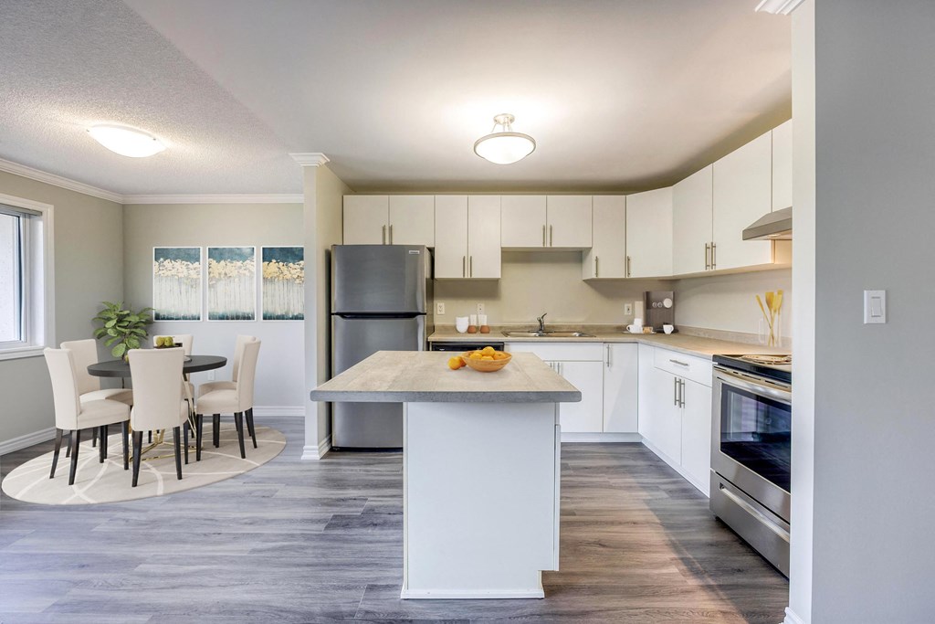 kitchen and dining room