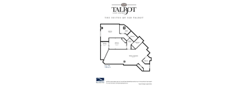 A Talbot Suites floor plan shows a 1,440 square foot suite with a balcony.
