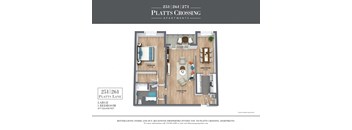 1B_Large Floor Plan at Platts Crossing, London, ON
