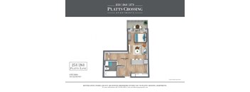 Studio Floor Plan at Platts Crossing, London, ON, N6H 4P4