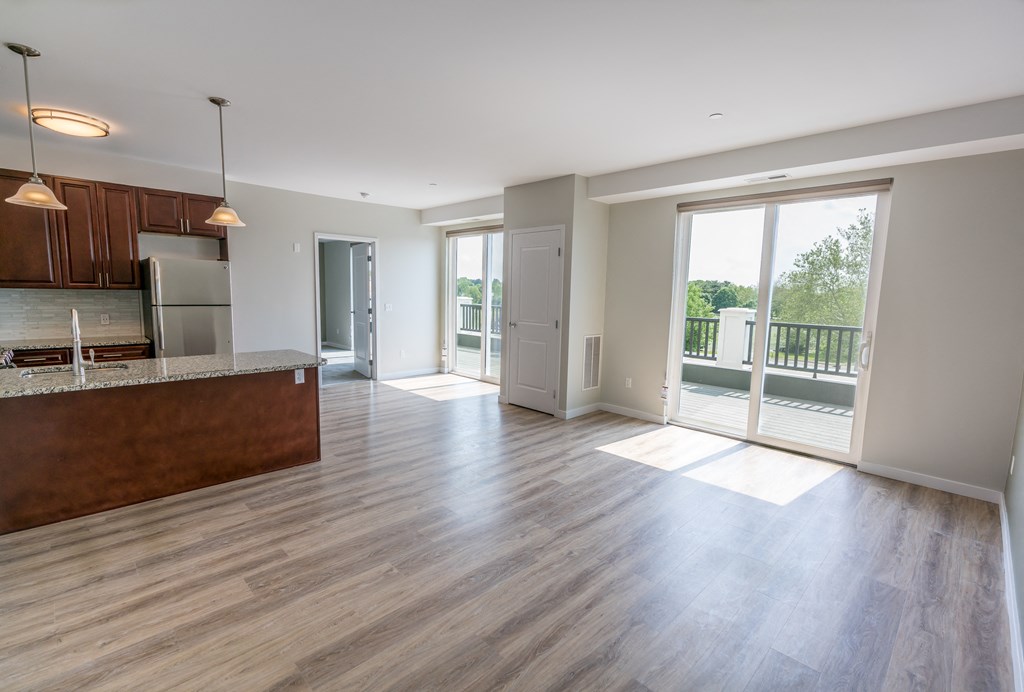a kitchen and living room in alexandria