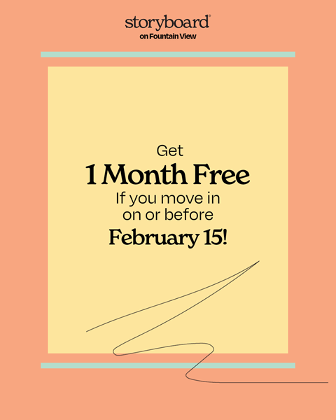 a quote about 1 month free if you move in on or before february
