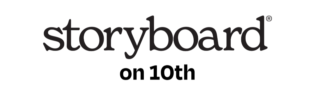 A black and white image of the word Storyboard on a white background.