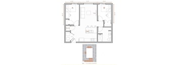 a floor plan of a small modern apartment