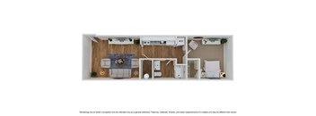 Beaumont Illinois Apartment floor plan