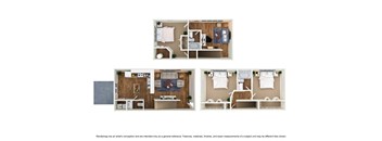 A series of images showing different room layouts.
